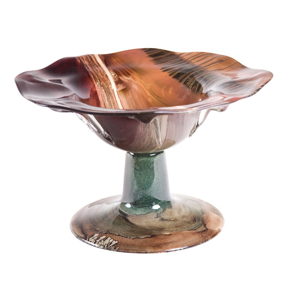 Sugar Plum Ruffle Glass Bowl
