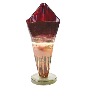 Sugar Plum Triangle Urn with Glass Base