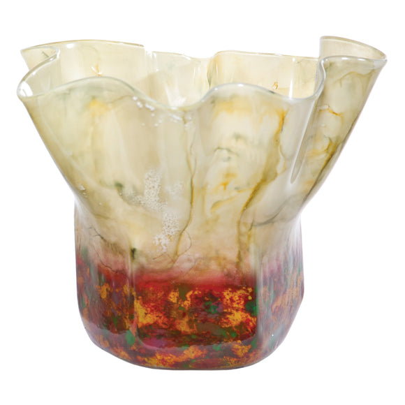 Fiesta Ruffle Glass Vase