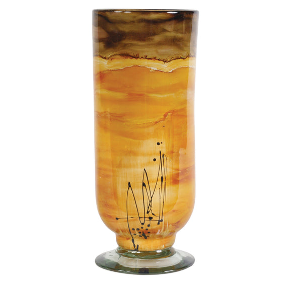 Sunburst Hurricane Glass Vase