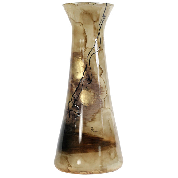Signature Glass Vase Beige Brown