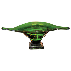 Iguana Green Long Glass Bowl