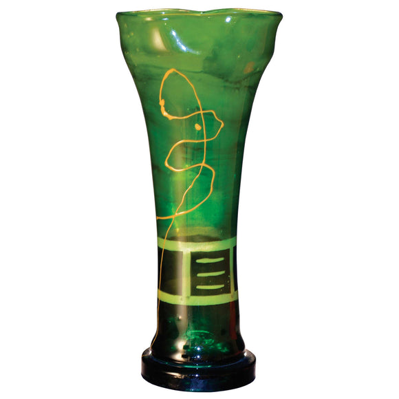 Iguana Green Large Glass Urn