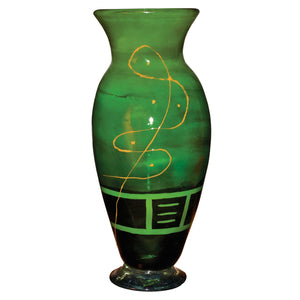 Iguana Green Hurricane Glass Vase