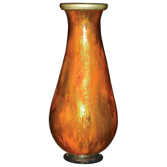 Feather Gold Glass Vase