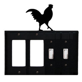 Wrought Iron Rooster Single GFI Cover