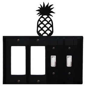 Pineapple Combination Cover - Double GFI Left With Double Switch Right