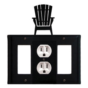 Adirondack Combination Cover - Center Outlet w/Left & Right GFI