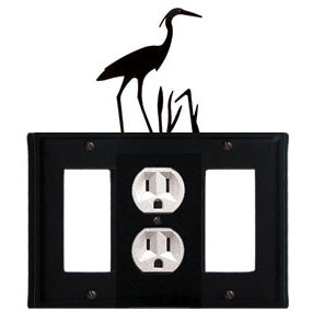 Heron Combination Cover - Single Center Outlet With Left And Right GFI