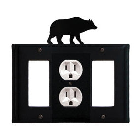 Bear Combination Cover - Single Center Outlet With Left And Right GFI