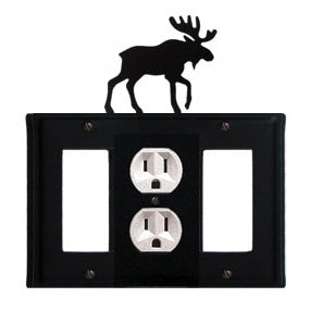 Moose Combination Cover - Single Center Outlet With Left And Right GFI