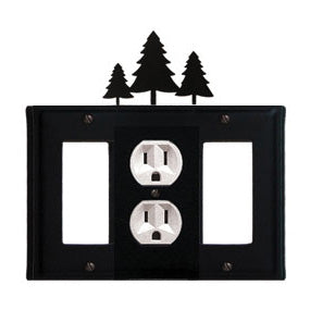 Pine Tree Combination Cover - Center Outlet w/Left & Right GFI