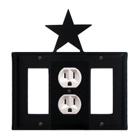 Star Combination Cover - Single Center Outlet With Left And Right GFI