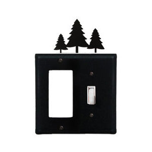 Pine Trees Combination Cover - Single GFI With Single Switch