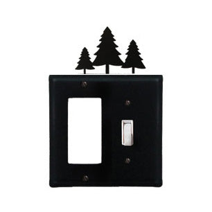 Pine Trees Combination Cover - Single GFI With Single Switch