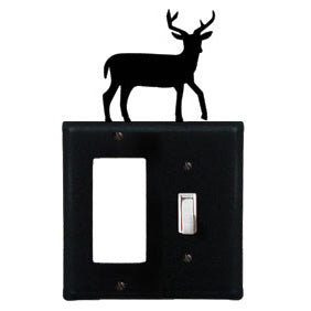 Deer Combination Cover - Single GFI With Single Switch