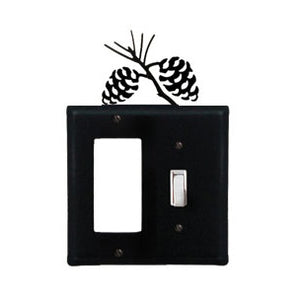 Pinecone Combination Cover - Single GFI With Single Switch