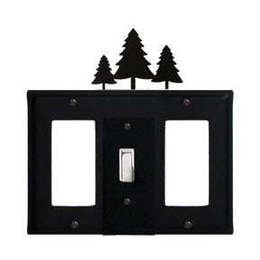 Pine Tree Combination Cover - Center Switch w/Left & Right GFI