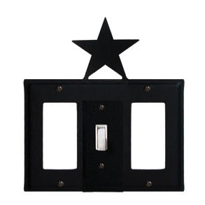 Star Combination Cover - Single Center Switch With Left And Right GFI