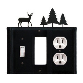 Deer Combination Cover - Switch, GFI And Outlet Pine Trees