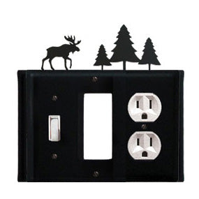 Moose Combination Cover - Switch, GFI And Outlet Pine Trees