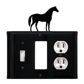 Horse Combination Cover - Switch, GFI And Outlet