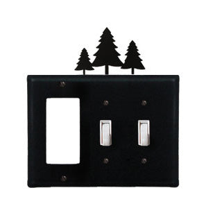 Pine Trees Combination Cover - Single GFI With Double Switch