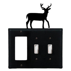 Deer Combination Cover - Single GFI With Double Switch
