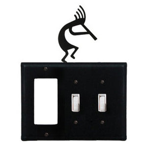 Kokopelli Combination Cover - Single GFI With Double Switch