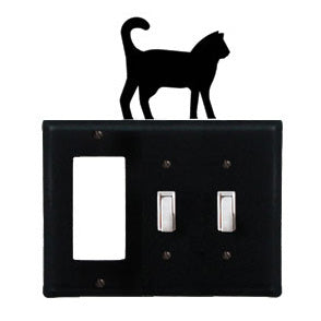 Cat Combination Cover - Single GFI With Double Switch