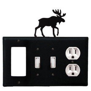 Moose Combination Cover - GFI With Double Switch Center And Outlet