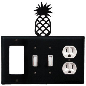 Pineapple Combination Cover - GFI With Double Switch Center And Outlet