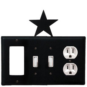 Star Combination Cover - GFI With Double Switch Center And Outlet