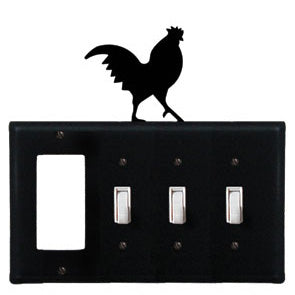 Rooster Combination Cover - GFI With Triple Switch