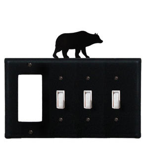 Bear Combination Cover - GFI With Triple Switch