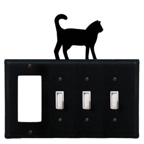 Cat Combination Cover - GFI With Triple Switch