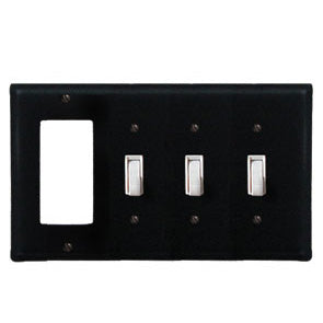 Plain Combination Cover - GFI With Triple Switch