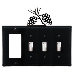 Pinecone Combination Cover - GFI With Triple Switch