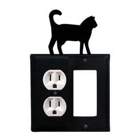 Cat Combination Cover - Single Left Outlet With Single Right GFI
