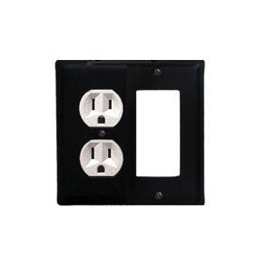 Plain Combination Cover - Single Left Outlet With Single Right GFI