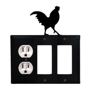 Rooster Combination Cover - Single Left Outlet With Double Right GFI