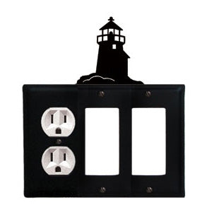 Lighthouse Combination Cover - Single Left Outlet With Double Right GFI