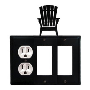 Adirondack Combination Cover - Single Left Outlet With Double Right GFI
