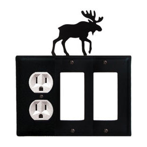 Moose Combination Cover - Single Left Outlet With Double Right GFI