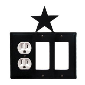 Star Combination Cover - Single Left Outlet With Double Right GFI