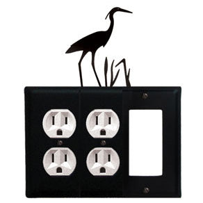 Heron Combination Cover - Double Outlets With Single GFI