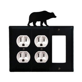Bear Combination Cover - Double Outlets With Single GFI