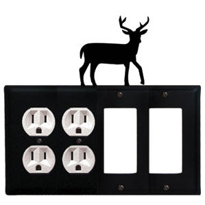 Deer Combination Cover - Double Outlets With Double GFI