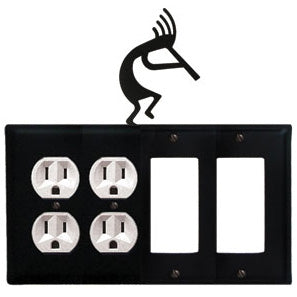 Kokopelli Combination Cover - Double Outlets With Double GFI