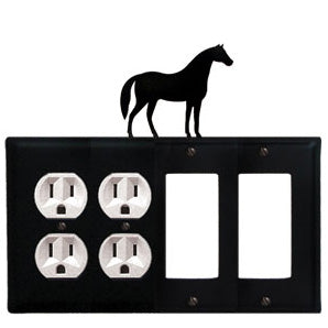 Horse Combination Cover - Double Outlets With Double GFI